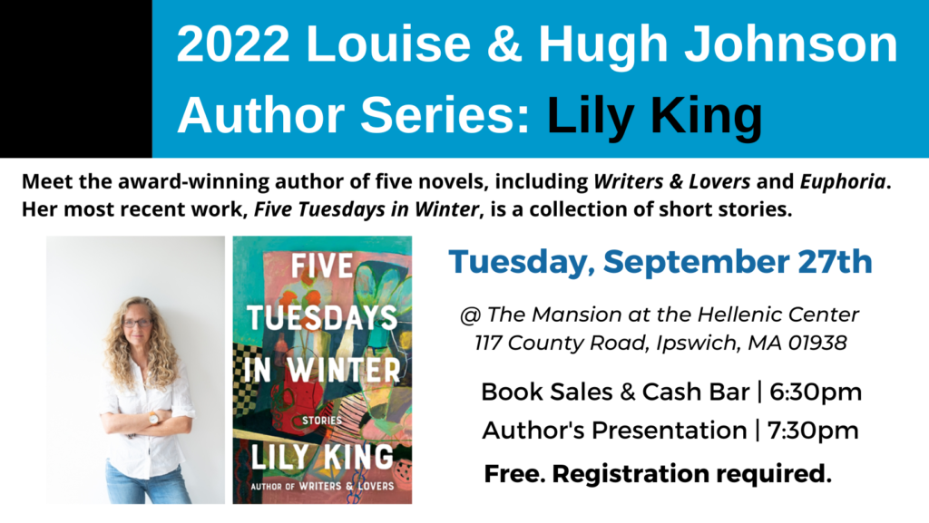 Johnson Author Series Lily King Ipswich Public Library